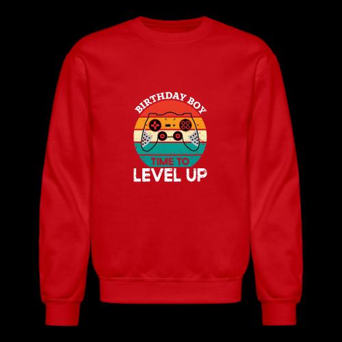 Birthday Boy: Time to Level Up! - Unisex Crewneck Sweatshirt