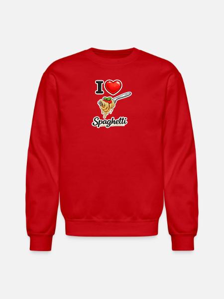 I Love Spaghetti Icon - Unisex Crewneck Sweatshirt - red