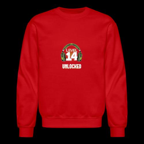 Level 14 Unlocked Tee - Unisex Crewneck Sweatshirt