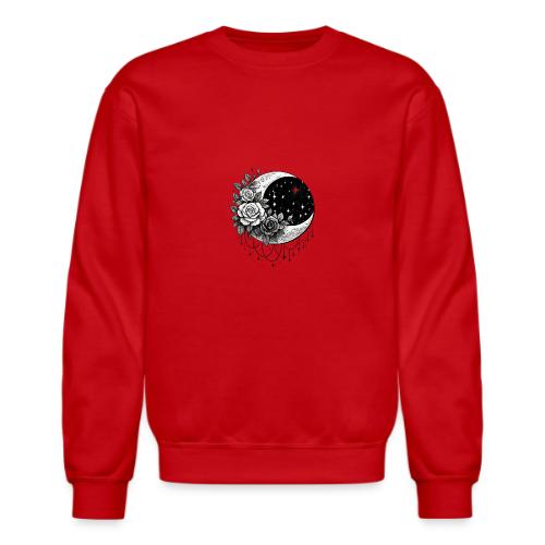 Crescent Moon Floral - Unisex Crewneck Sweatshirt