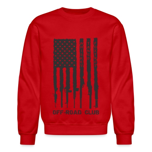 WTF Tattered Flag - Coal w/ Hashtag - Unisex Crewneck Sweatshirt