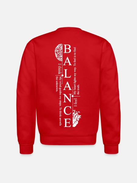 Balance Mind Graphic Tee - Unisex Crewneck Sweatshirt - red