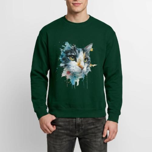 Watercolor cat face - Unisex Crewneck Sweatshirt