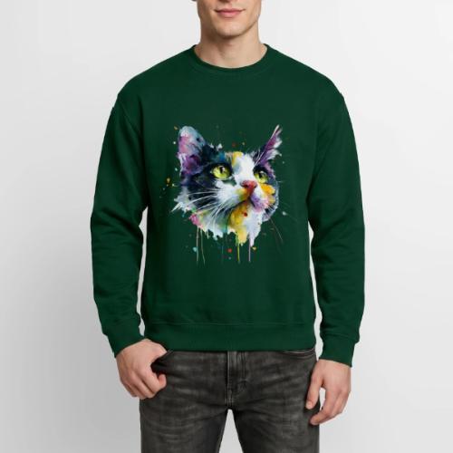 Cat: Painted Purr Expression - Unisex Crewneck Sweatshirt