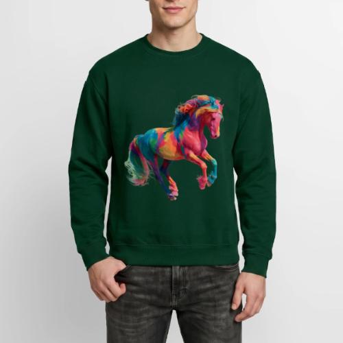 Colorful Paint Splatter Horse Art - Unisex Crewneck Sweatshirt