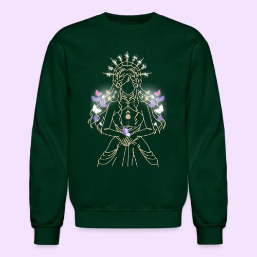 Ancient Butterfly Goddess - Fairytale Design - Unisex Crewneck Sweatshirt