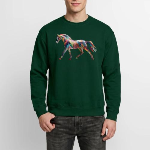 Colorful Abstract Horse Art Design - Unisex Crewneck Sweatshirt