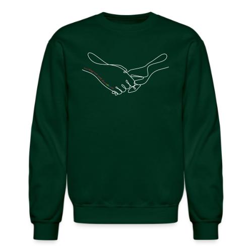 Reaching Out With Love (white outlines) - Unisex Crewneck Sweatshirt
