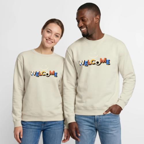 Smile and welcome design - Unisex Crewneck Sweatshirt