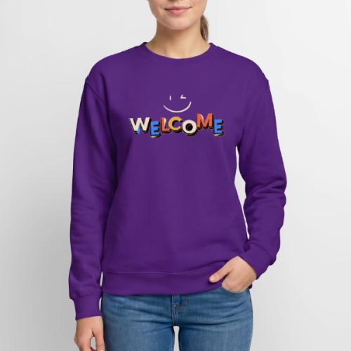 Smile and welcome design - Unisex Crewneck Sweatshirt