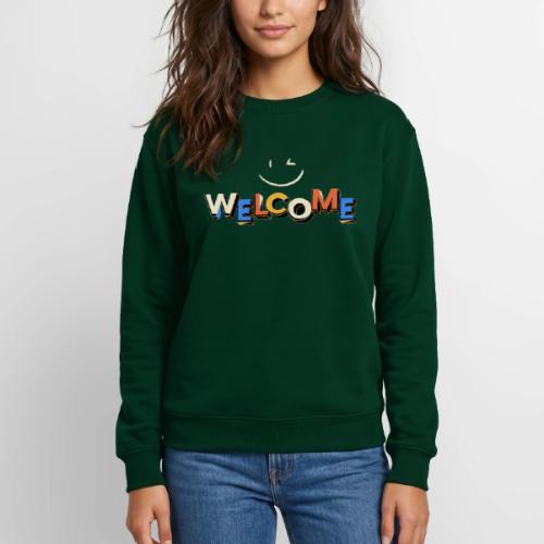 Smile and welcome design - Unisex Crewneck Sweatshirt