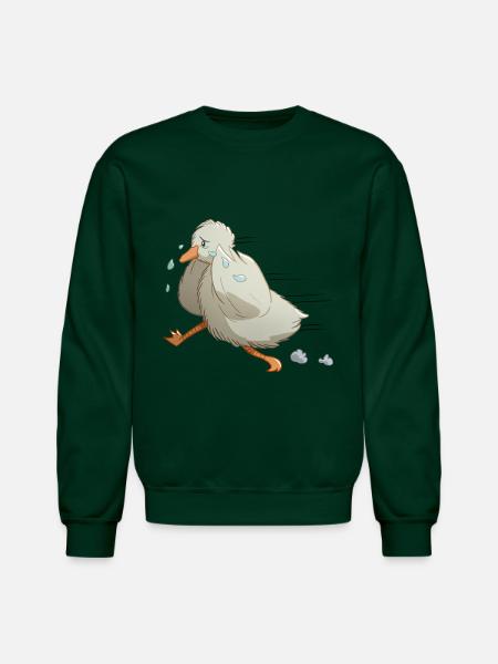 Ugly Duckling Run Away - Unisex Crewneck Sweatshirt - forest green
