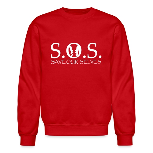 SOS WHITE4 - Unisex Crewneck Sweatshirt