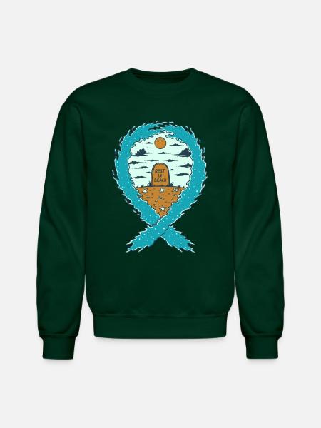 REST IN BEACH - Unisex Crewneck Sweatshirt - forest green