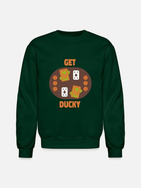 Get Ducky Card Player - Unisex Crewneck Sweatshirt - forest green