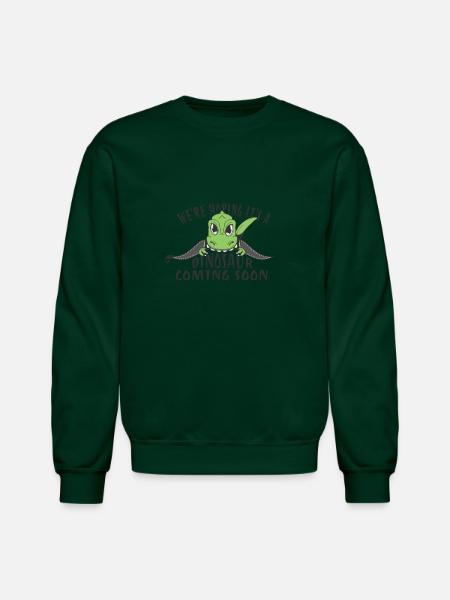 Prehistoric Peekaboo - Unisex Crewneck Sweatshirt - forest green