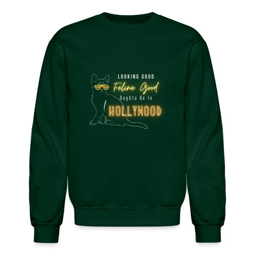 Feline Good Hollywood Retro - Unisex Crewneck Sweatshirt