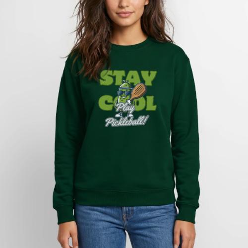 Show Your Pickleball Love - Sporty Cartoon Pickle - Unisex Crewneck Sweatshirt