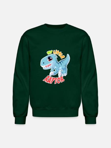 BABY BLUE RAPTOR - Unisex Crewneck Sweatshirt - forest green