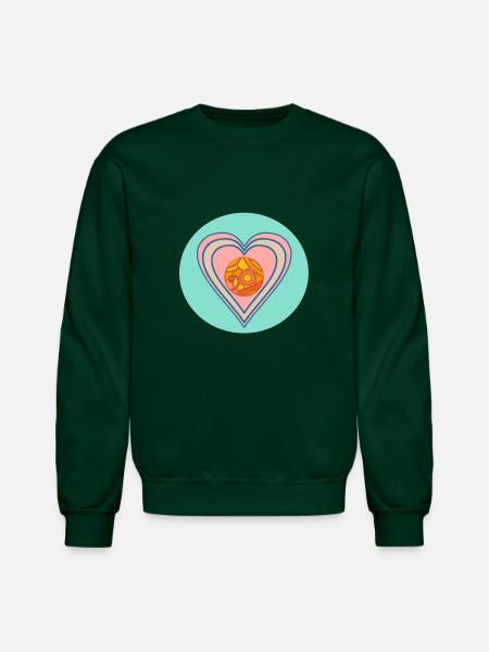 Gold Heart - Unisex Crewneck Sweatshirt - forest green