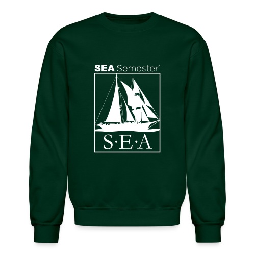 SEA_logo_WHITE_eps - Unisex Crewneck Sweatshirt