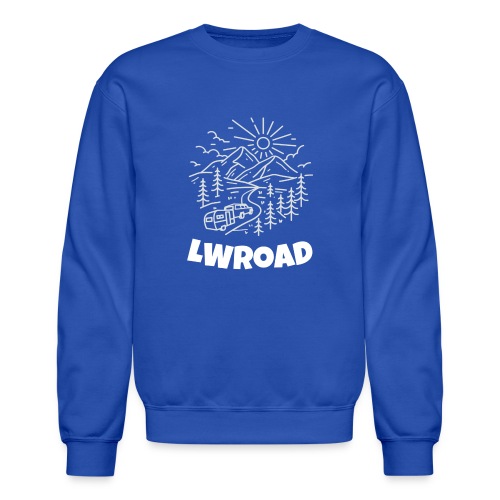LWRoad White Logo - Unisex Crewneck Sweatshirt