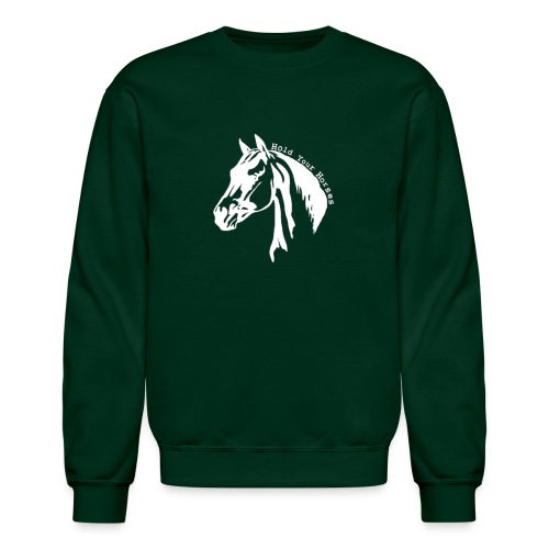 Bridle Ranch Hold Your Horses (White Design) - Unisex Crewneck Sweatshirt