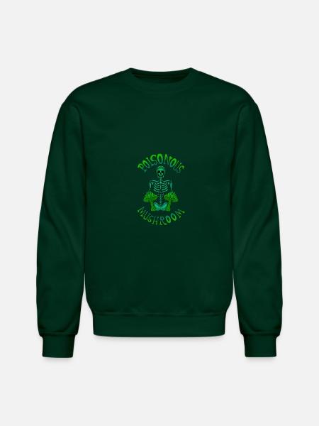 poison mushroom - Unisex Crewneck Sweatshirt - forest green