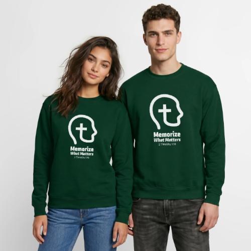 Memorize What Matters Cross Logo Design - Unisex Crewneck Sweatshirt