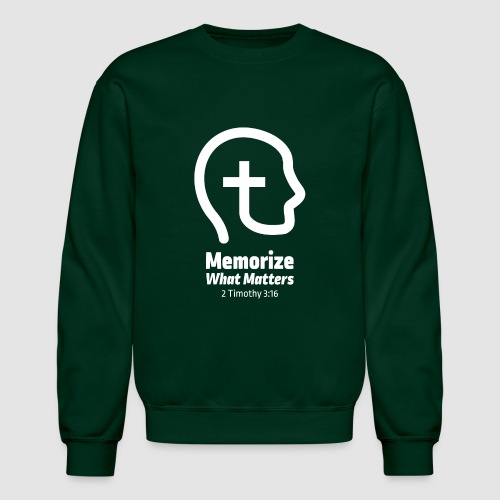 Memorize What Matters Cross Logo Design - Unisex Crewneck Sweatshirt