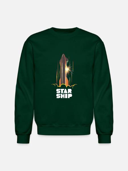 Star Ship Mars - Dark - Unisex Crewneck Sweatshirt - forest green