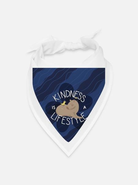Kindness Capybara - Bandana - white - Front