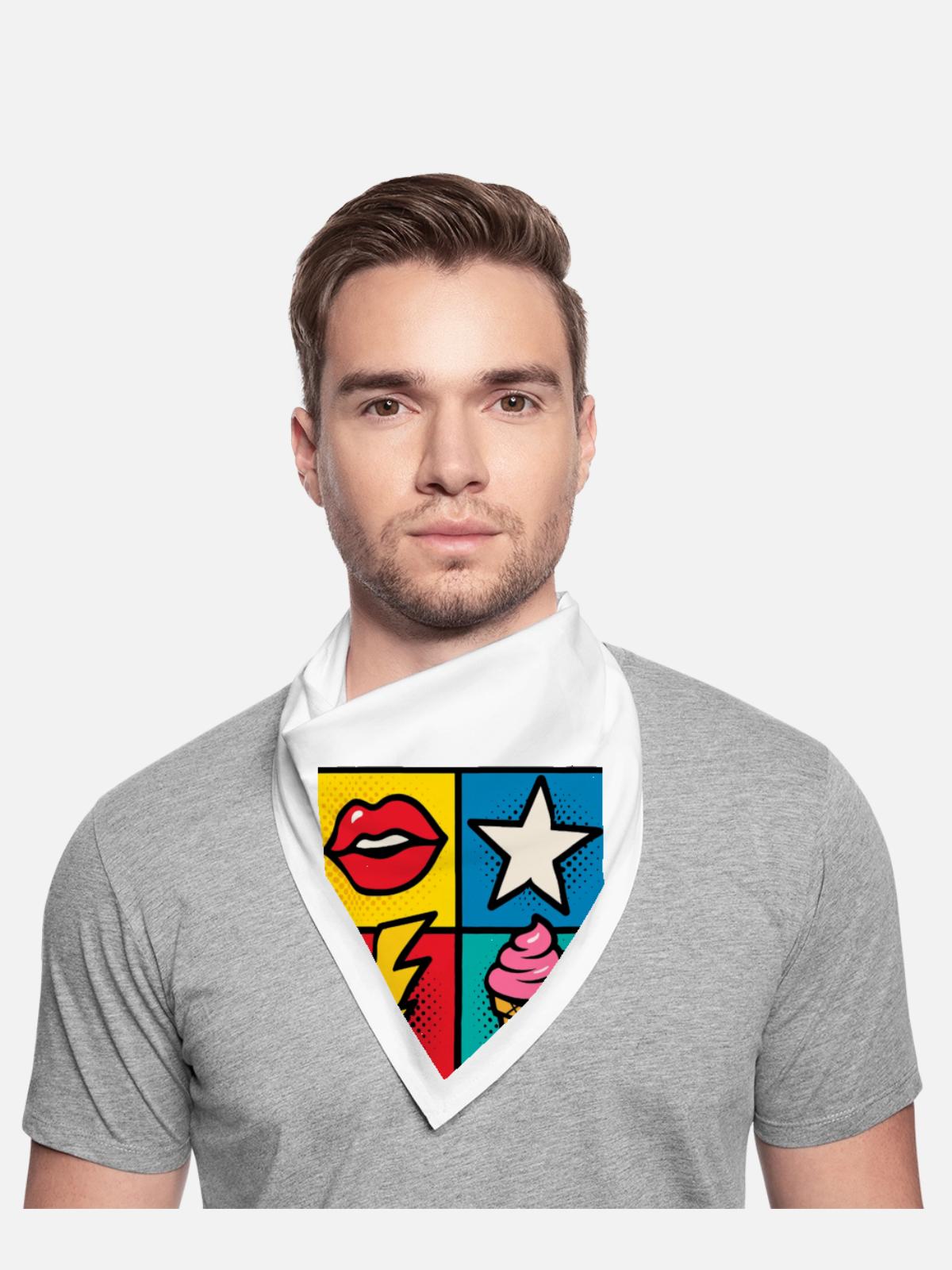 Kiss & Cone Pop - Bandana - white - Front - TBD (187cm)