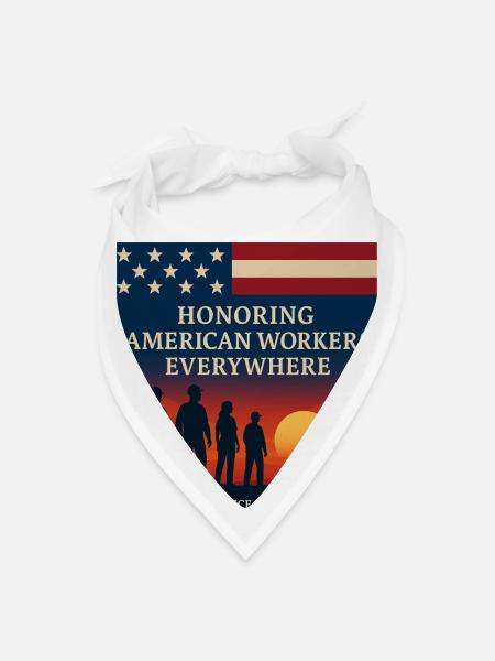 Honoring American Workers Sunset Scene - Bandana - white