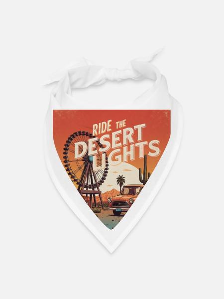 Ride the desert lights - desert carnival - Bandana - white - Front
