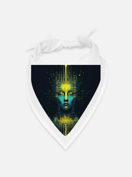 Neon Halo Pixel art of the Singularity - Bandana - white - Front