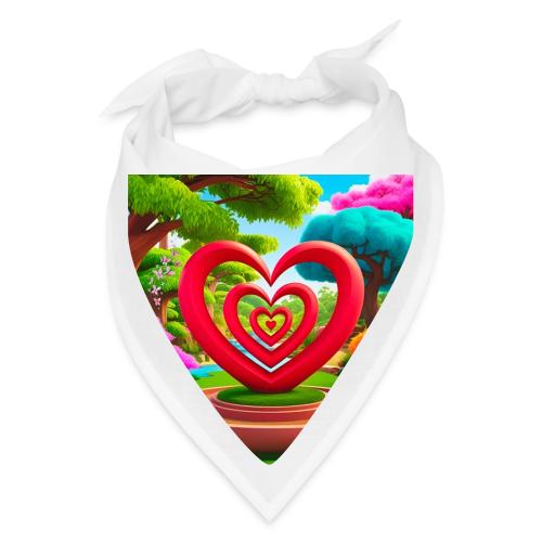 Triple heart landscape, nature, love, happiness - Bandana