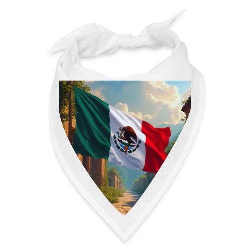 Mexican flag in Magical Town and Nature - Bandana