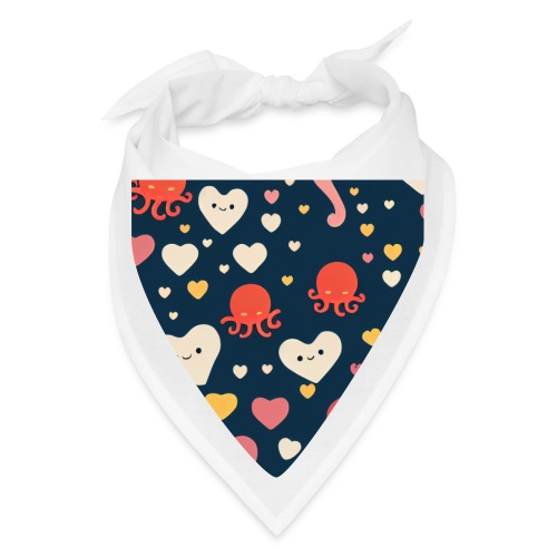 Hearts and Octopuses Swimming In The Sea - Super C - Bandana