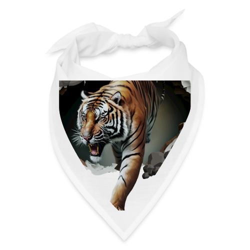 Fashion Design Tiger Coming Out, Wild Feline Tiger - Bandana