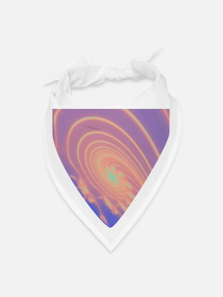 Spiral Neon Sunset - Bandana - white