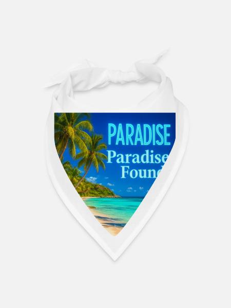 Paradise Found Neon Beach - Bandana - white