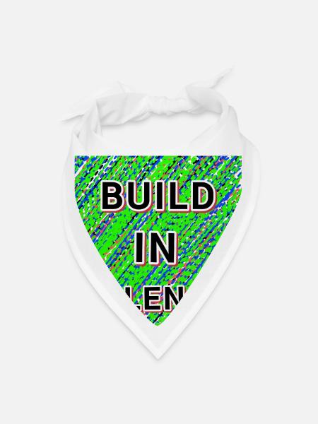 Build In Silence - Motivational Hustle T-Shirt - Bandana - white - Front