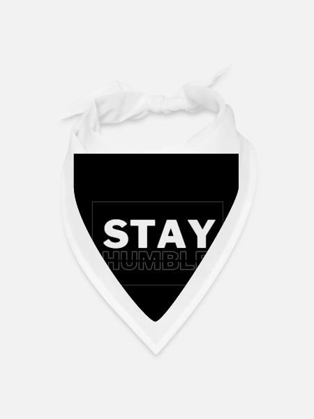 Stay Humble Bold Typography - Bandana - white - Front