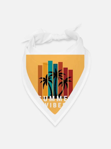 Summer Vibes Palm Bar Sunset - Bandana - white