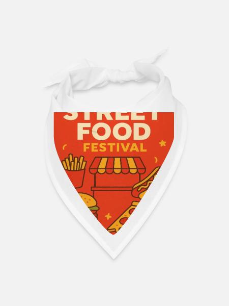 Street Food Festival Neon Pop - Bandana - white