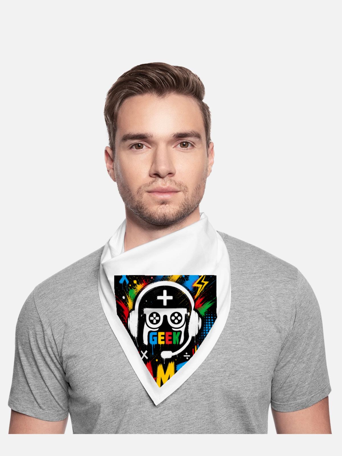Gamer Geek Neon Splash - Bandana - white - Front - TBD (187cm)