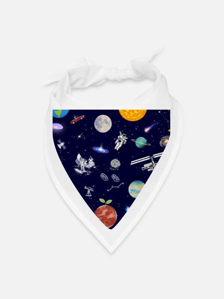 Cosmic Doodles in Space - Bandana - white
