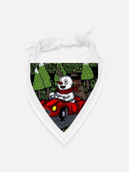 snowman orange sky version - Bandana - white