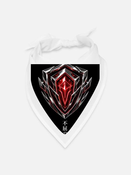 Unbroken Cyberpunk Chrome Aegis Shield Graphic Tee - Bandana - white - Front